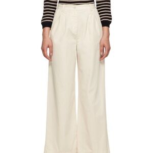 A.P.C. Cream Wide-Leg Pants